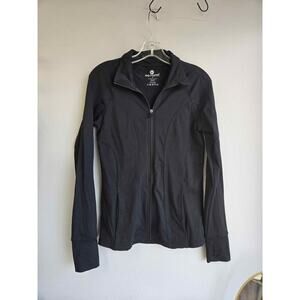 90 Degree by Reflex Black Full Zip Athletic Jacket Medium M Performance Running